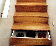 stairwell shelves