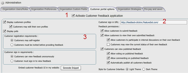 customer portal options