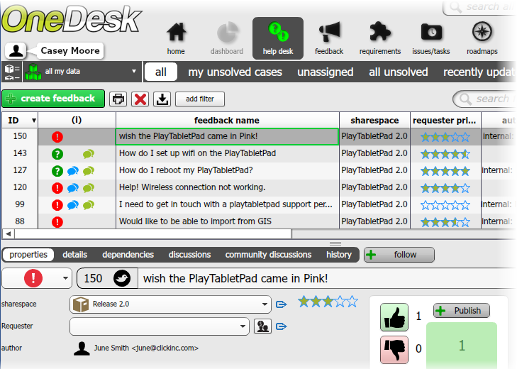 onedesk interface