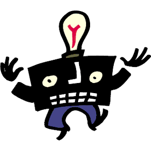 light bulb man cartoon