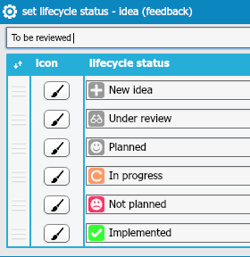 setting lifecycle status