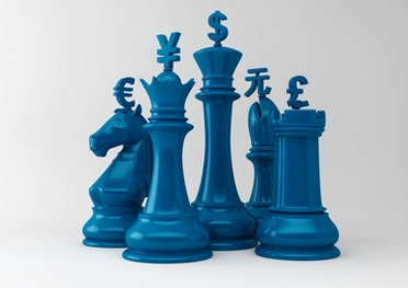 blue chess pieces