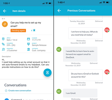 Helpdesk mobile app