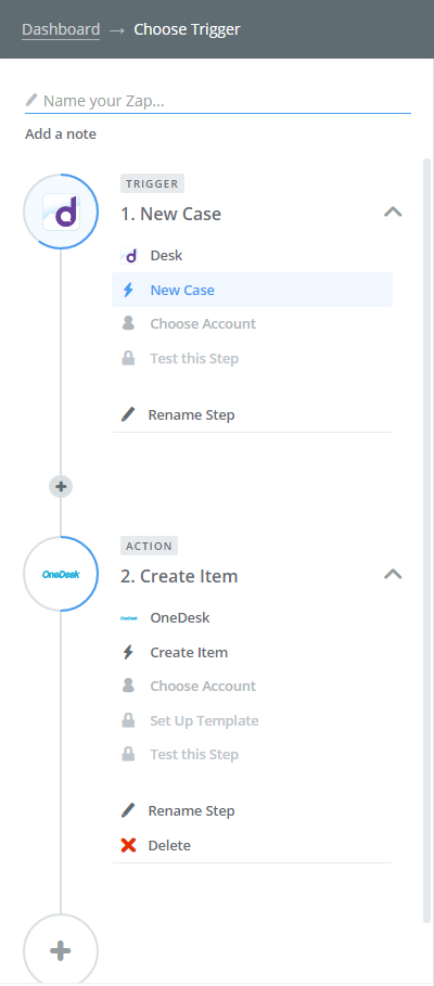 connect project management to your desk account