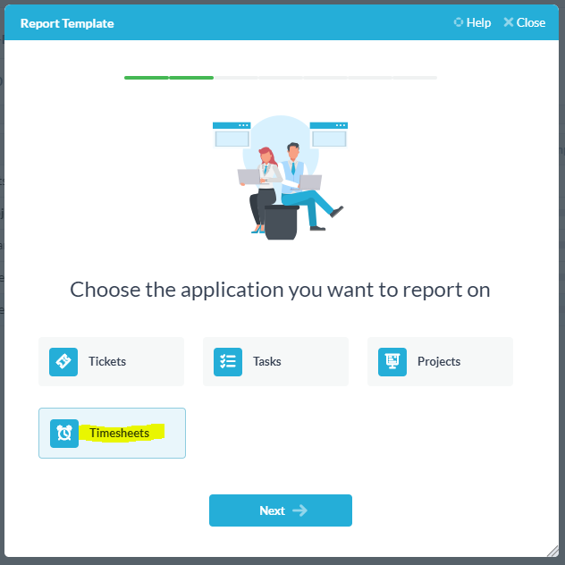 report application timesheets