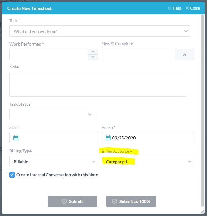 custom field on timesheet