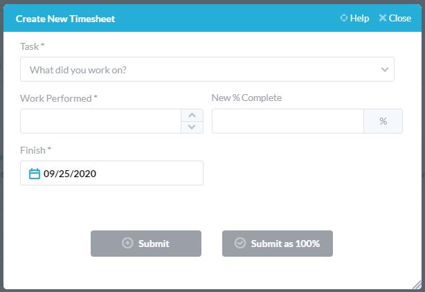 minimal timesheet form