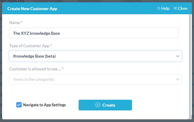 creating a new knowledgebase