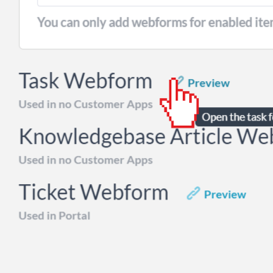 Preview webform