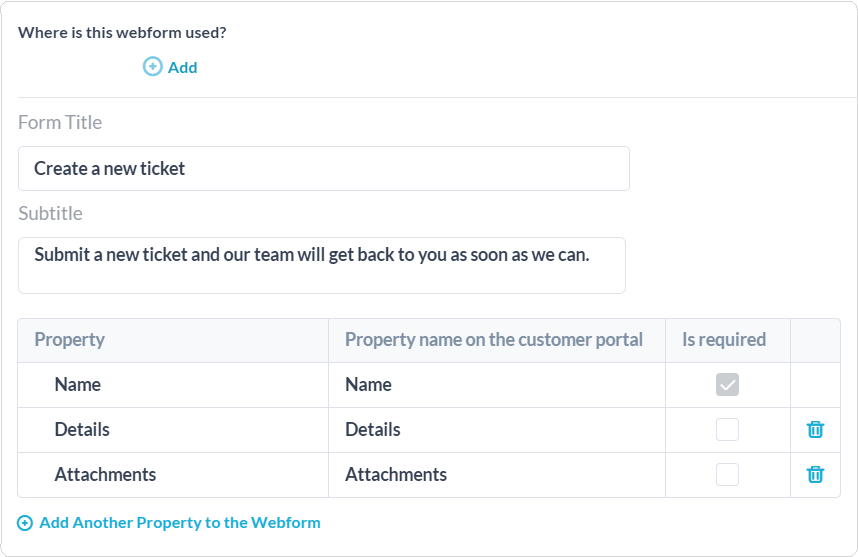 Webform customization