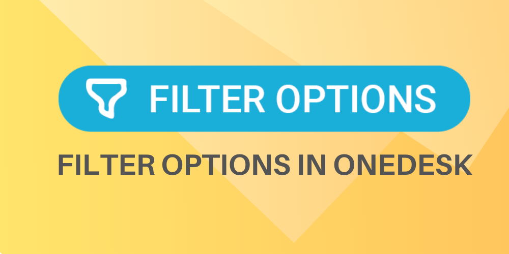 Filter Options in OneDesk