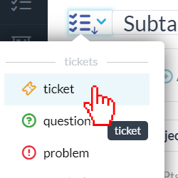 Click on a Ticket Type