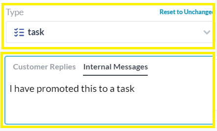 Promote to Task and post a message