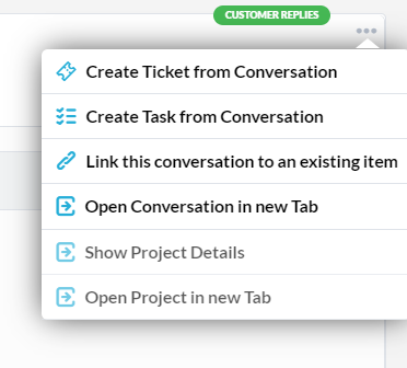 create tickets and link items