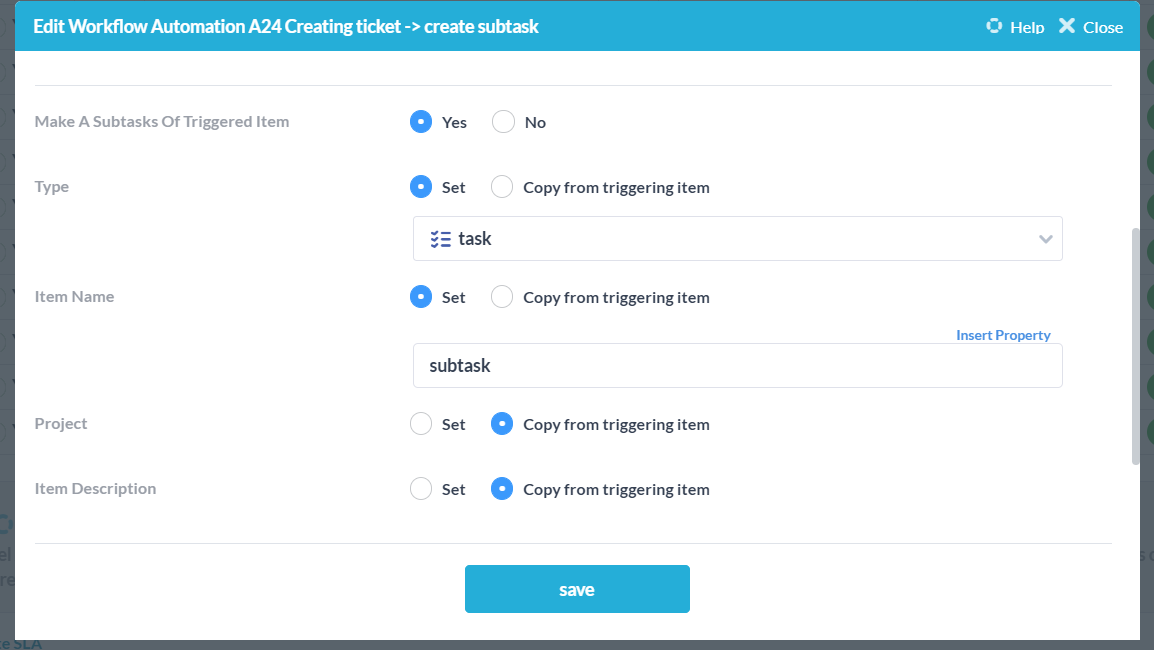 workflow automation subtask