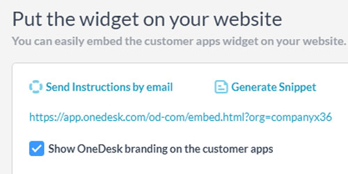 Ajout d'applications client sur votre site