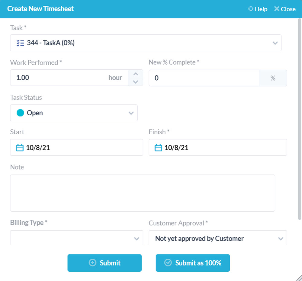 Submitting Timesheets