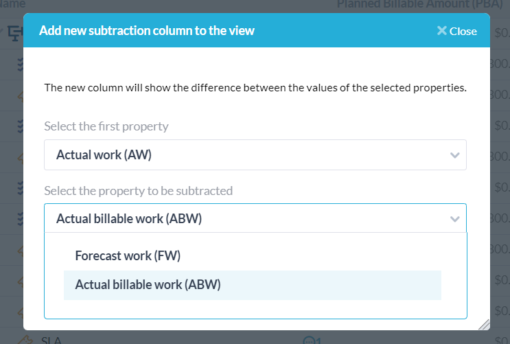 select subtraction