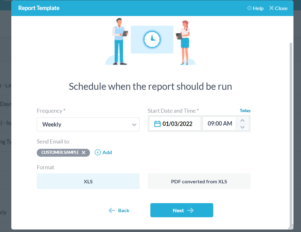 schedule weekly