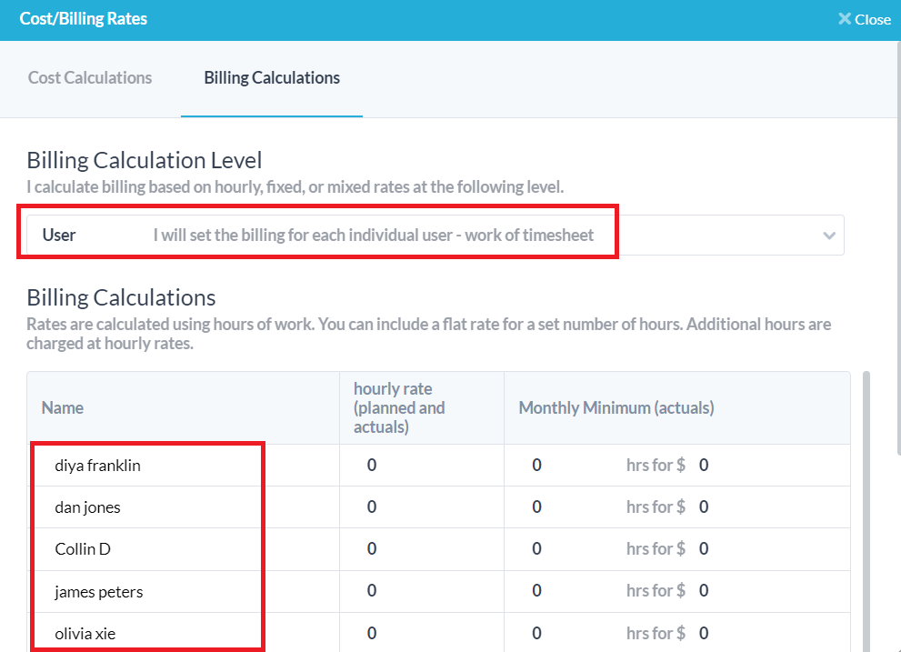 billing individual