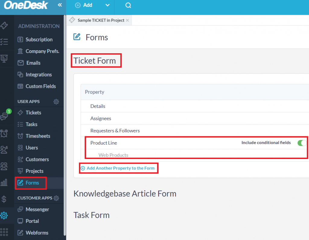 enable conditional field on forms