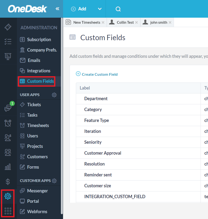 custom field manager