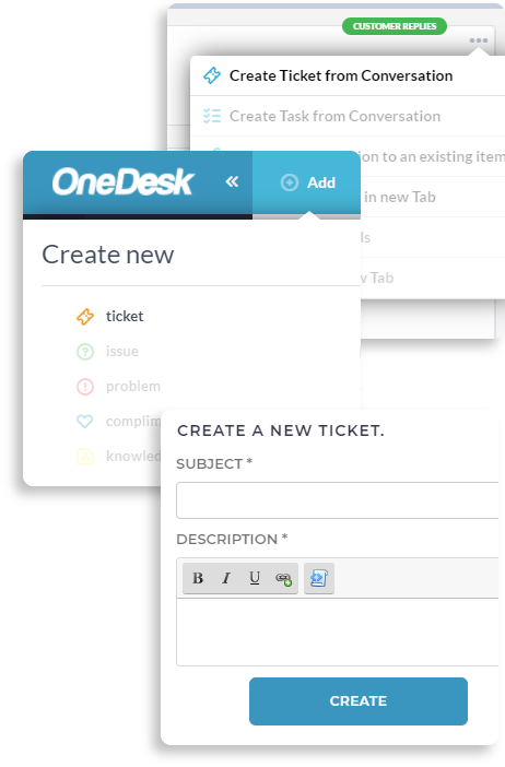 create tickets multiple ways