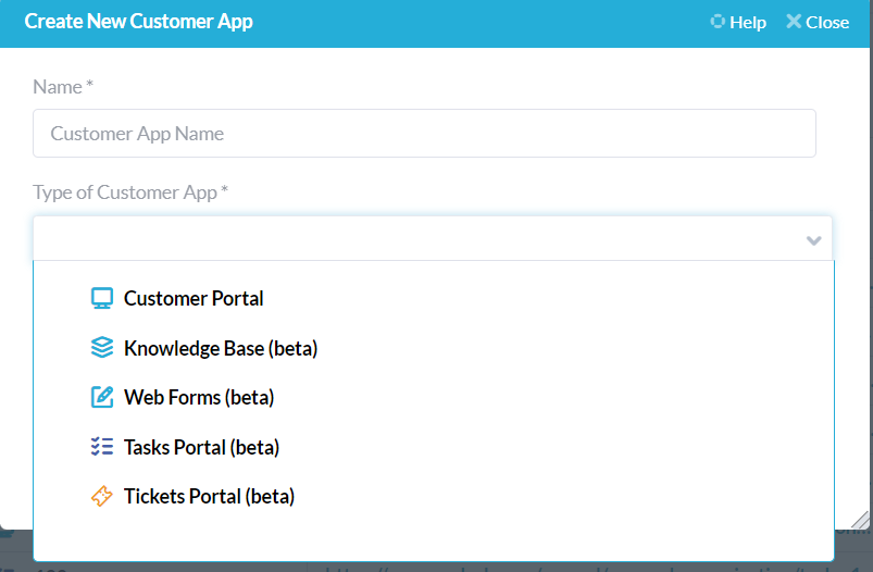 creating ticket and task portals