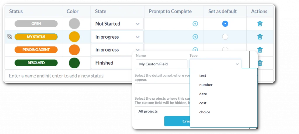 Personalizzazioni OneDesk