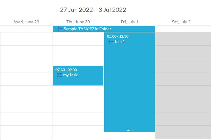 nueva vista de calendario