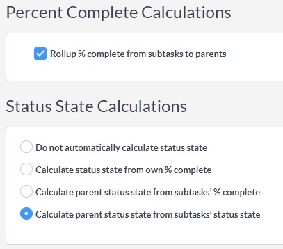 subtask options