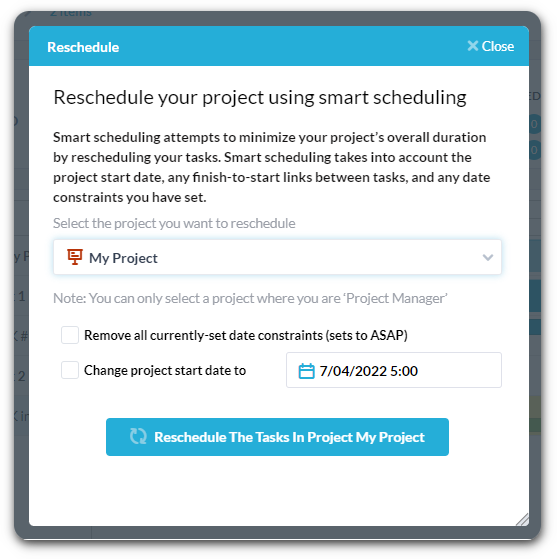 gantt smart scheduling