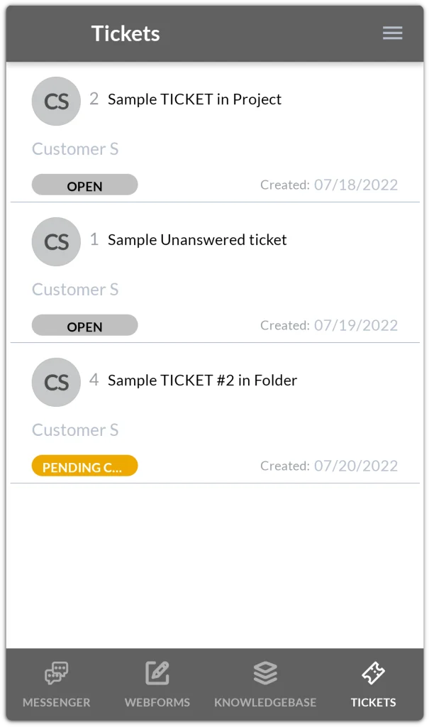 mobiele portal tickets