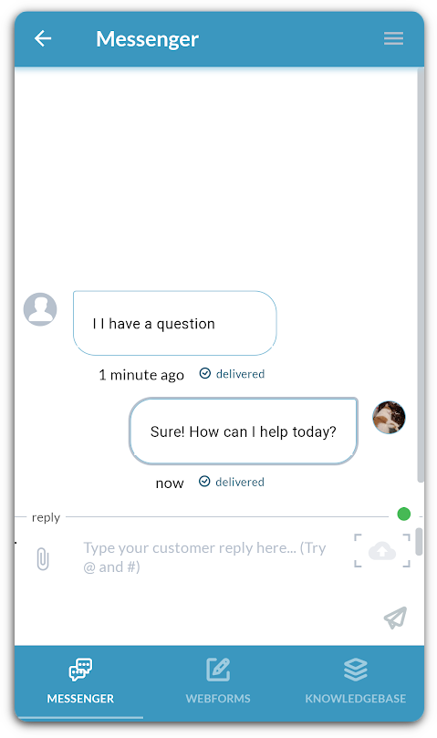 mobile help desk chat