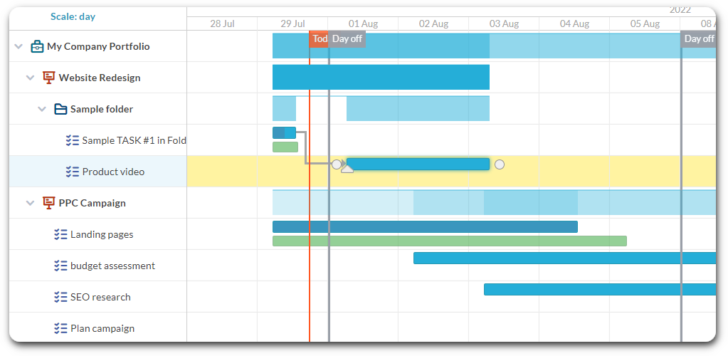 gantt chart for design projects