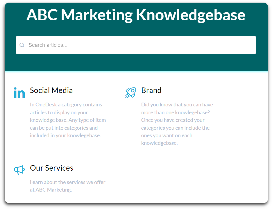 customer self-service knowledgebase