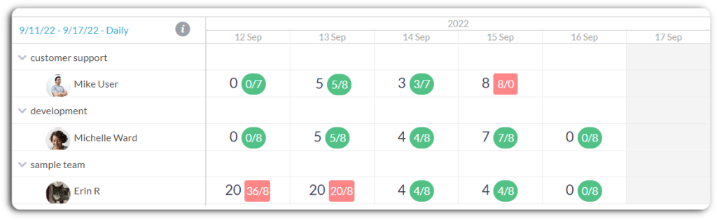 resource planning view